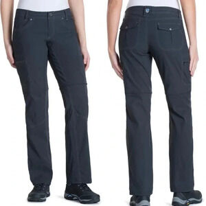 Kuhl Womens 4 Kliffside Softshell Convertible Cargo Pants 2 Shorts Outdoor nylon